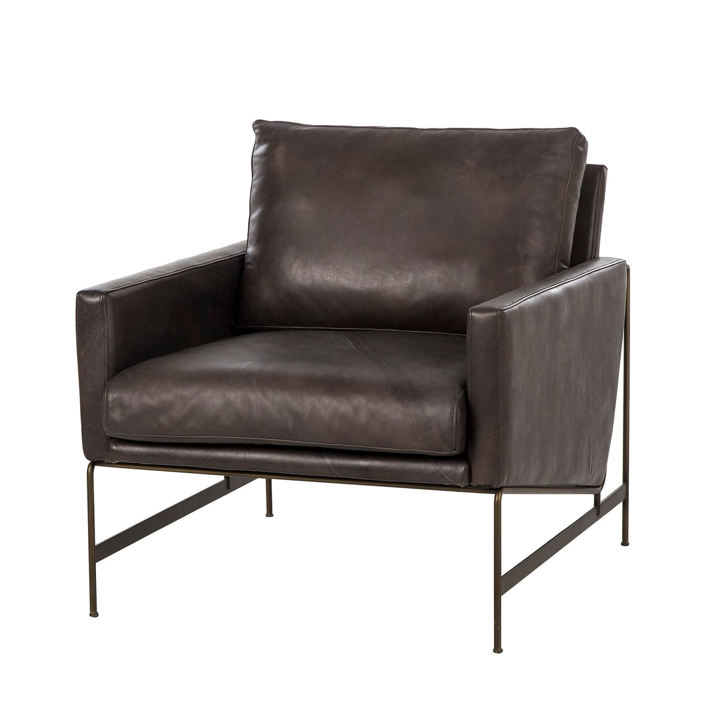Vanessa Chair - Destroyed Black Leather