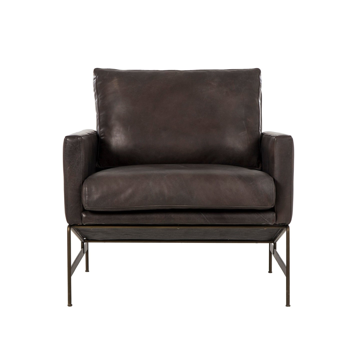 Vanessa Chair - Destroyed Black Leather