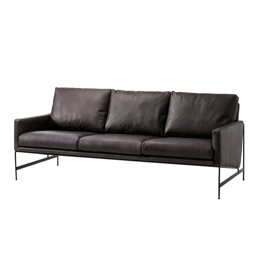 Vanessa 3 Seater Sofa - Destroyed Black Leather