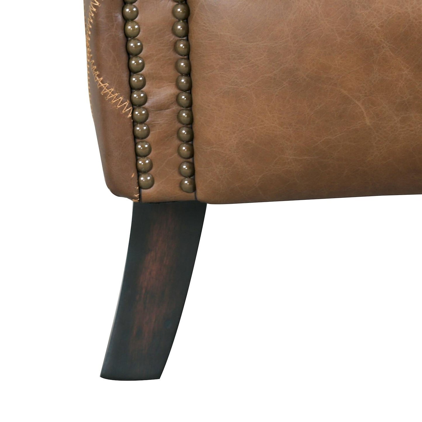 Harrison Top Grain Leather Upholstered Wing Chair