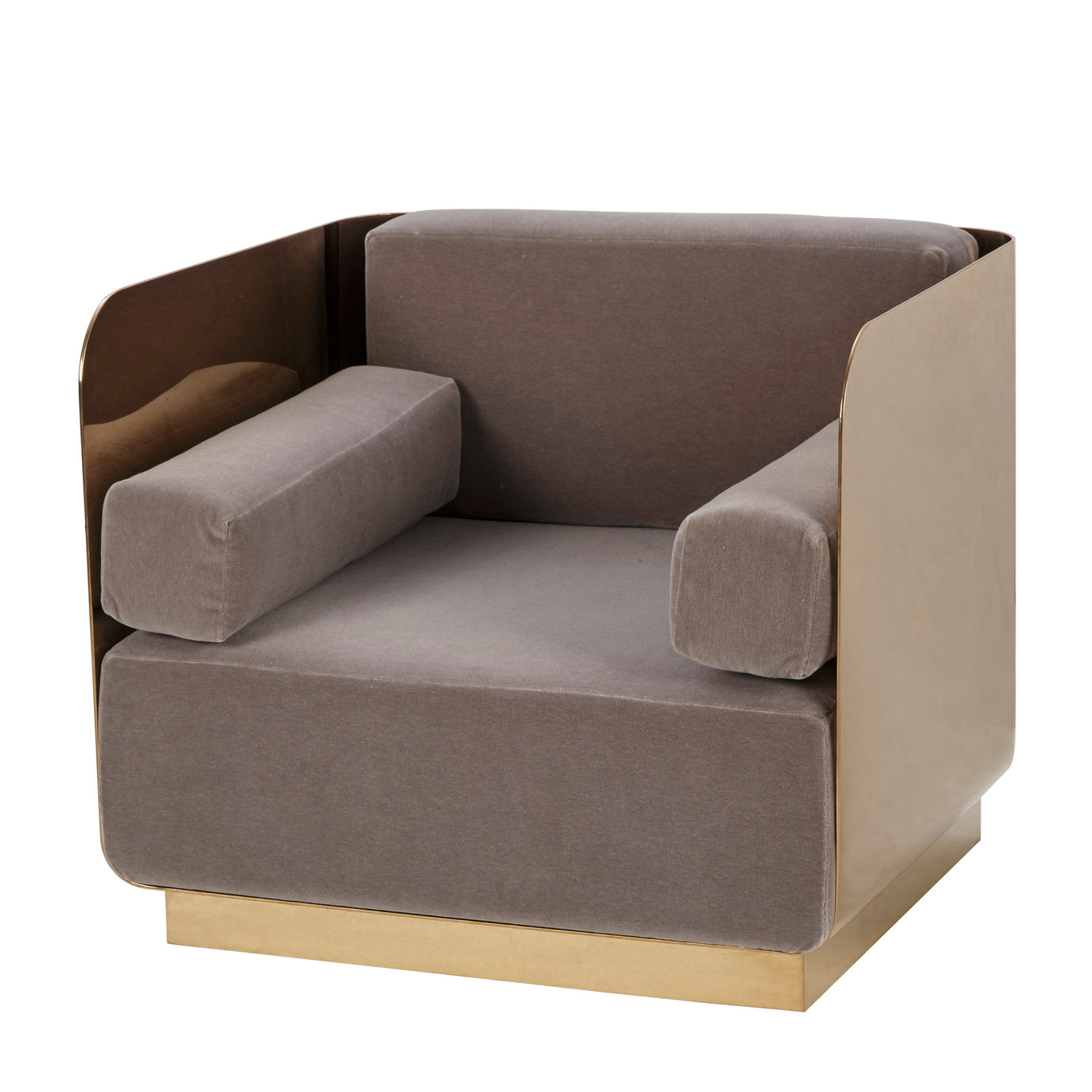 Vinci Occasional Chair - Mirrored Brass