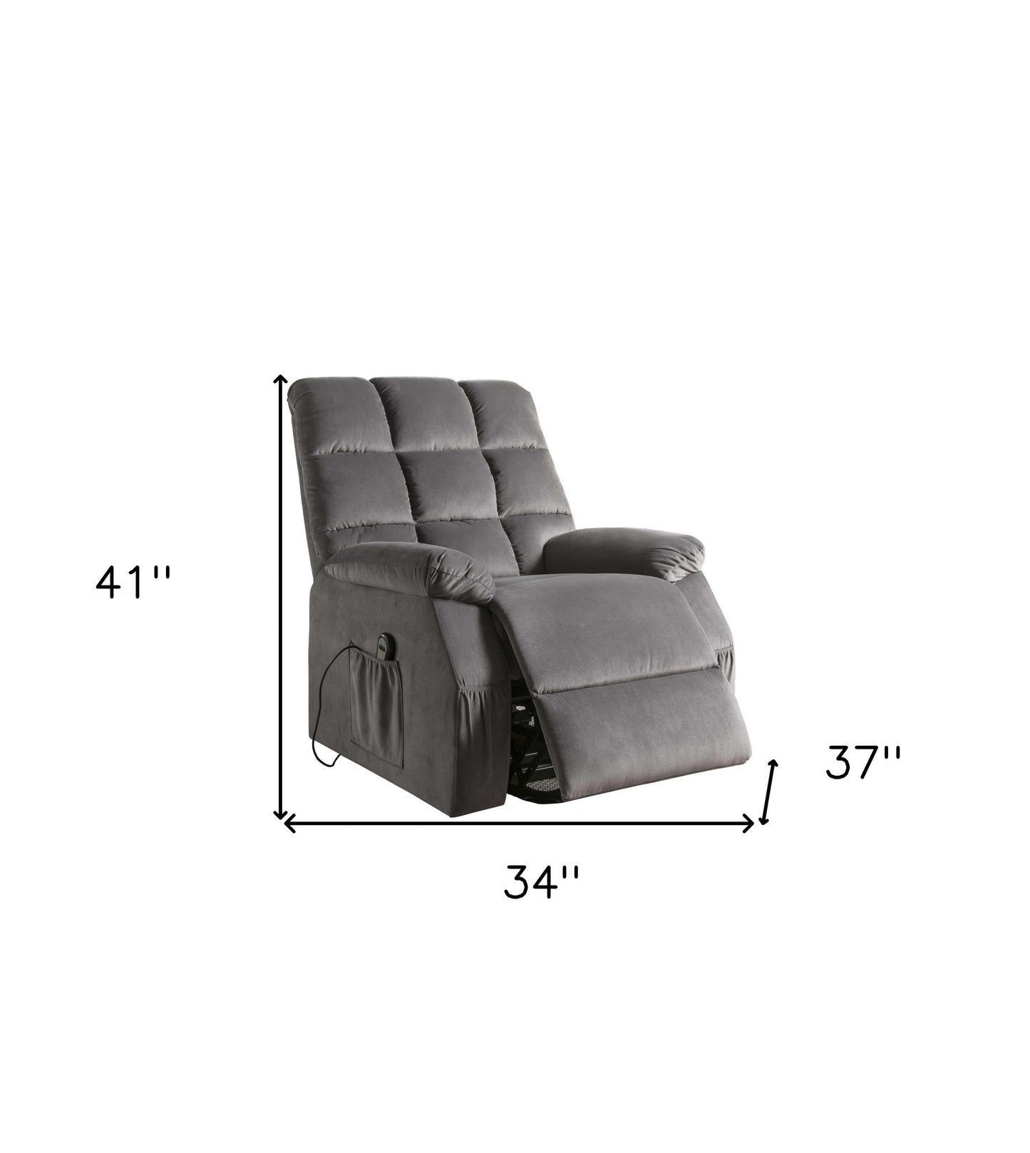 Velvet Power Heated Massage Recliner