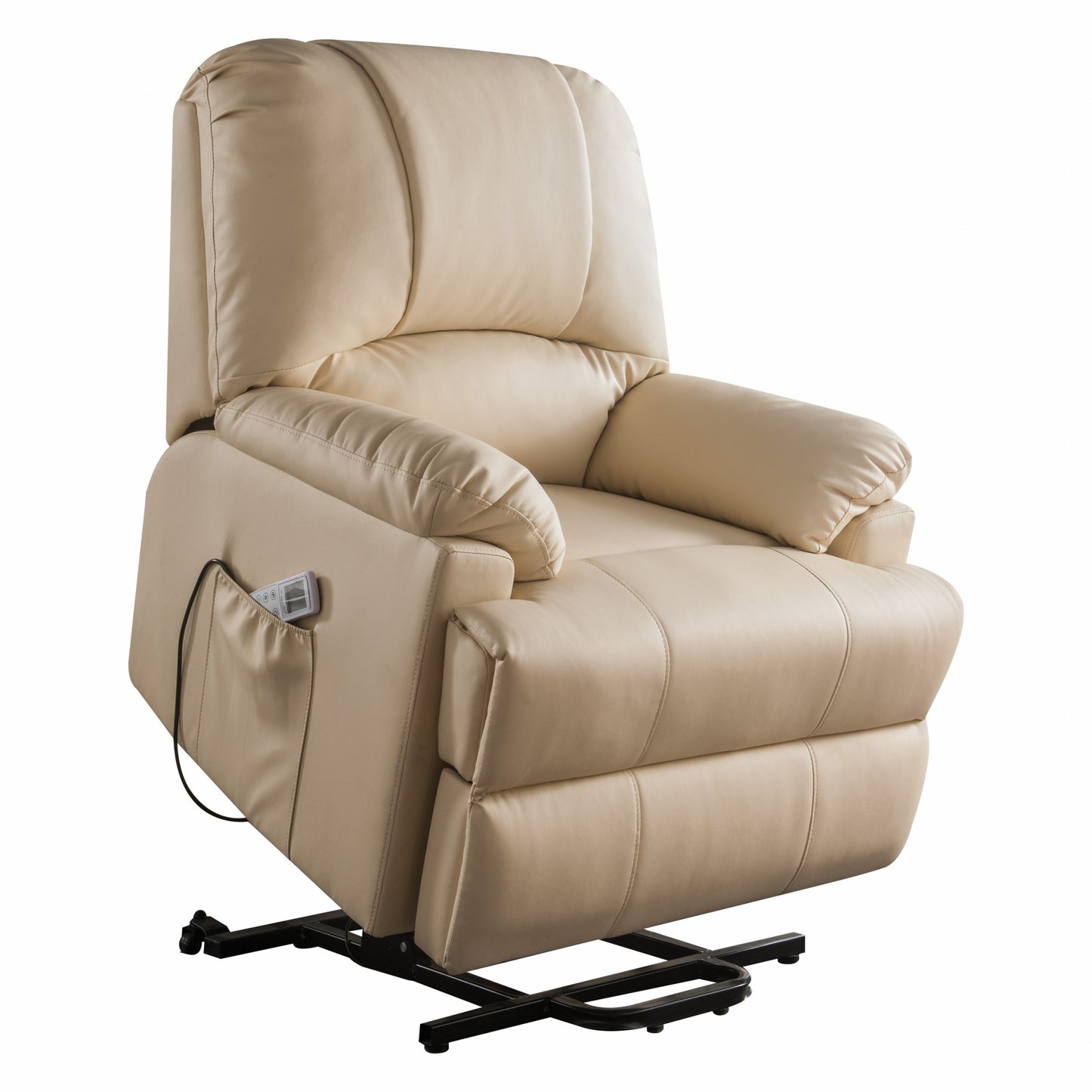 Faux Leather Power Massage Lift Assist Recliner