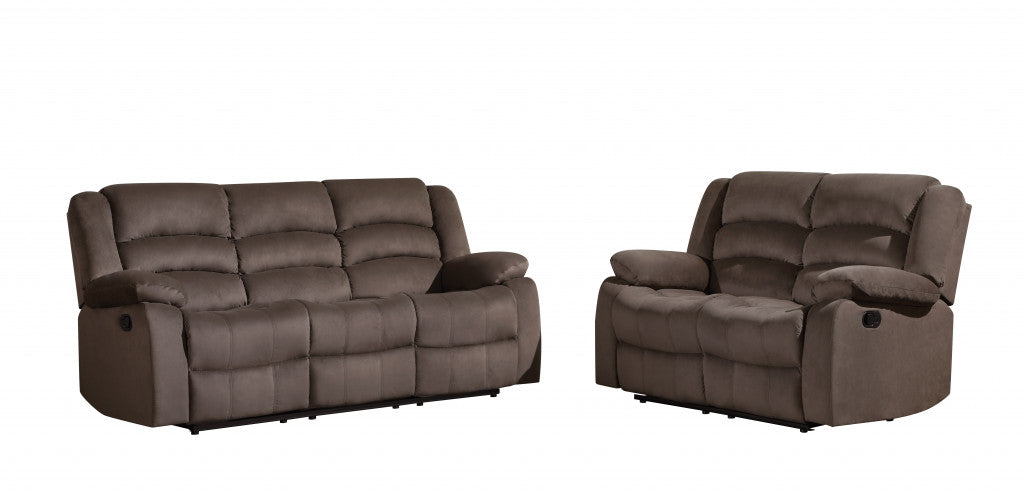 Three Piece Indoor Microsuede Six Person Seating Set