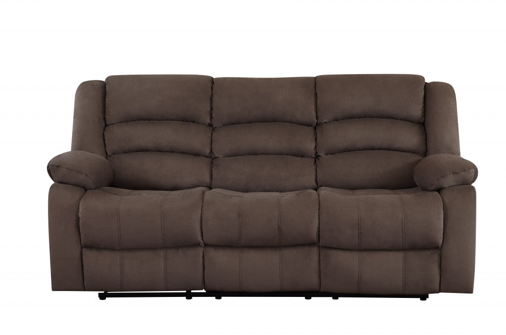 Contemporary Brown Fabric Sofa