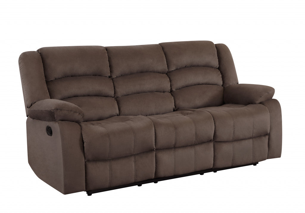 Contemporary Brown Fabric Sofa