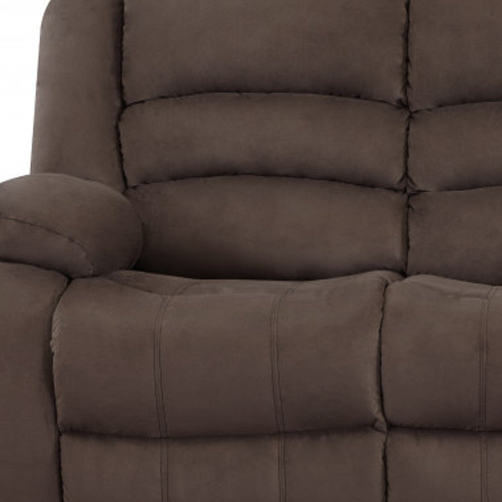 Contemporary Brown Fabric Sofa