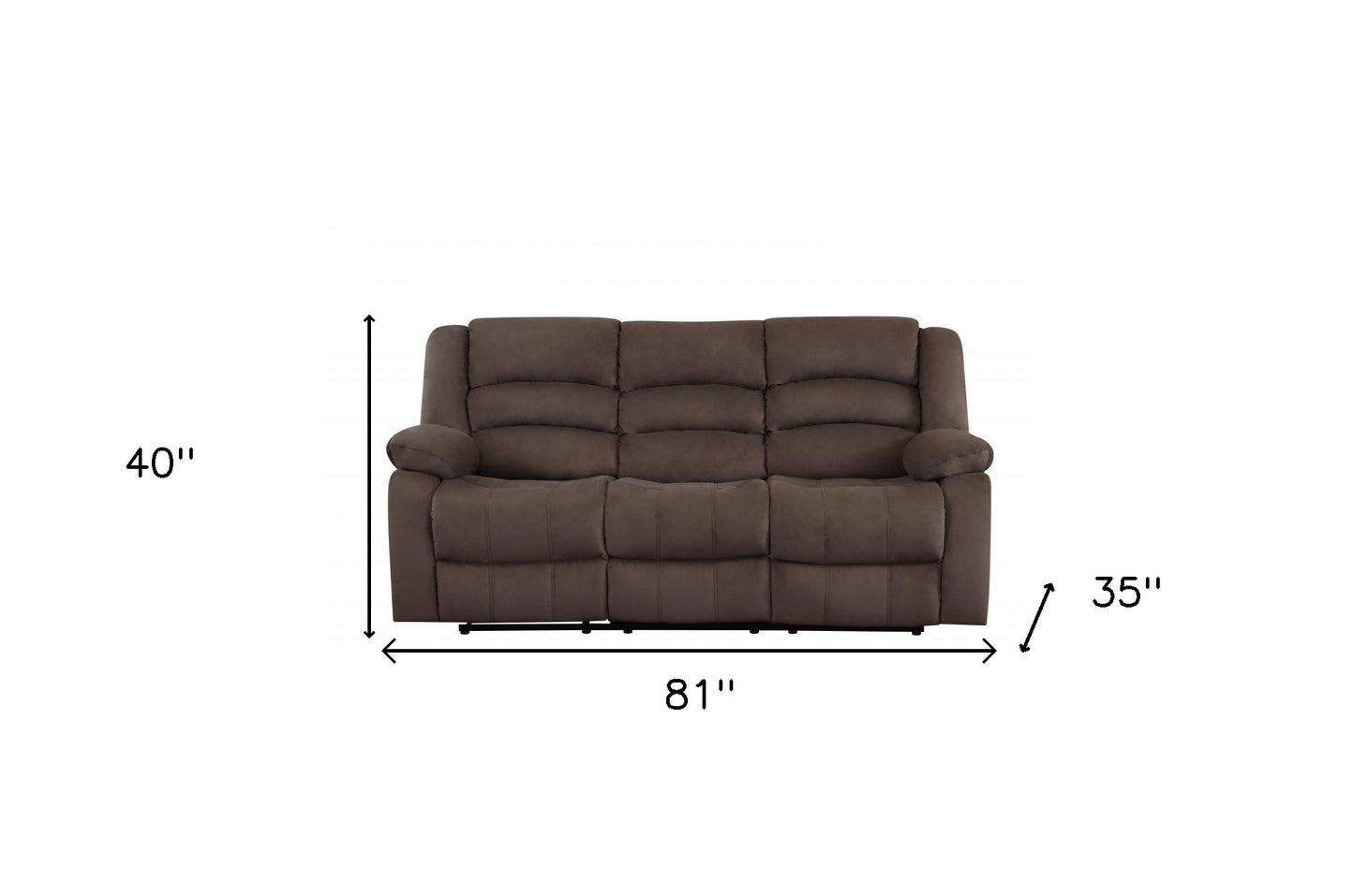Contemporary Brown Fabric Sofa