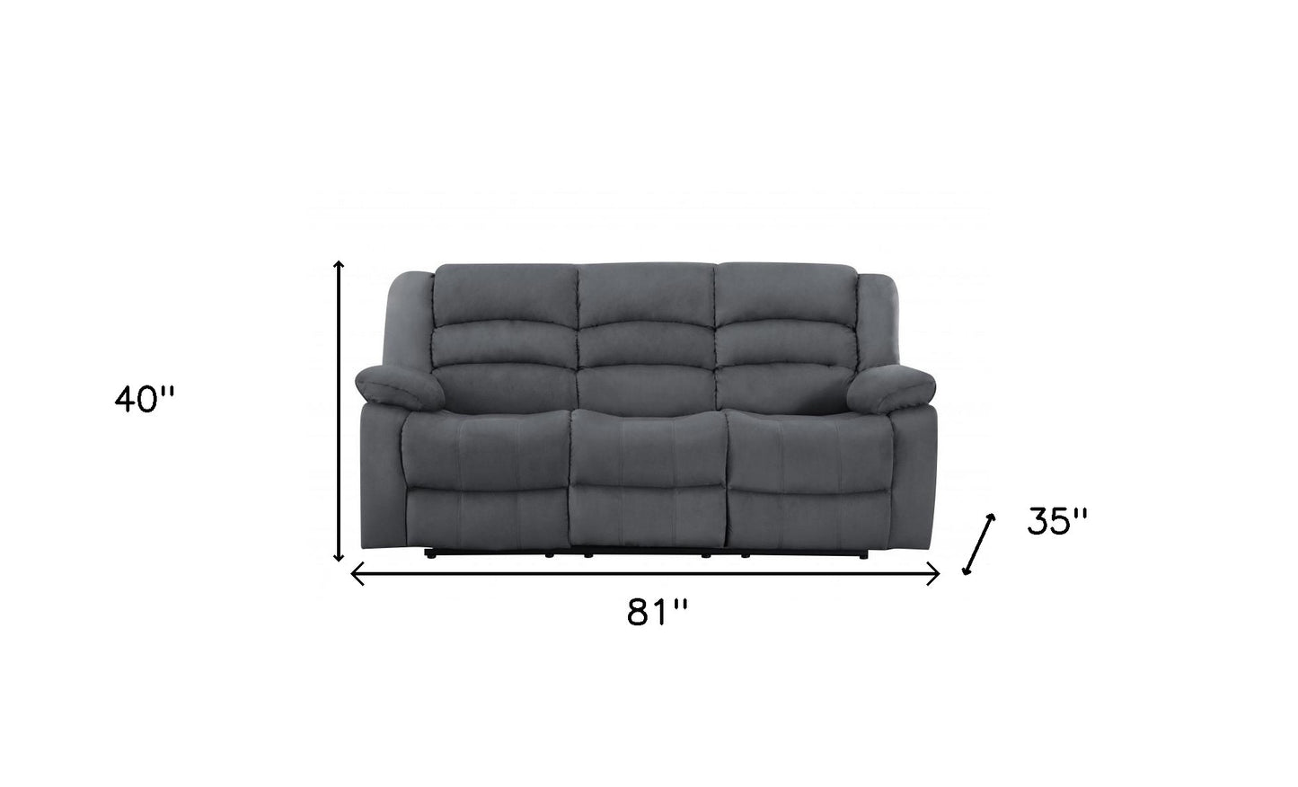Contemporary Grey Fabric Sofa