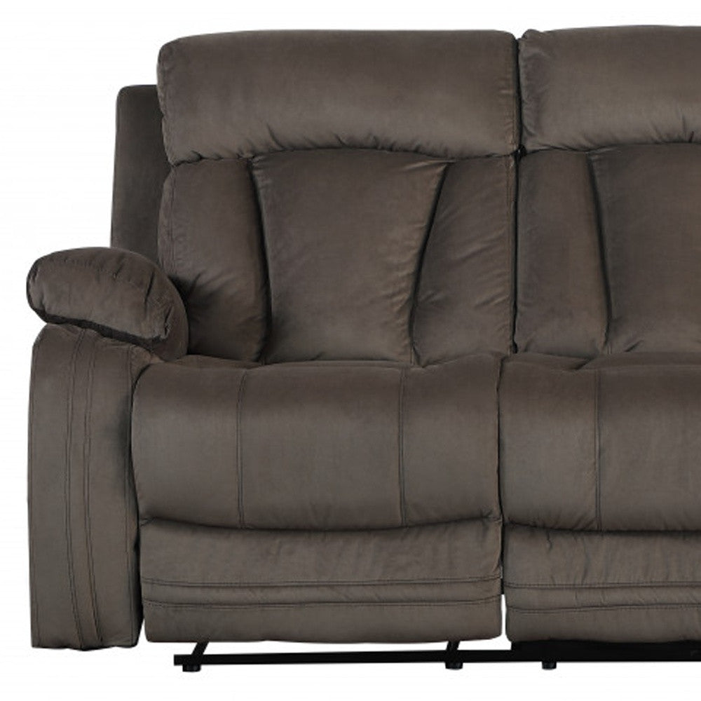 Modern Brown Fabric Sofa