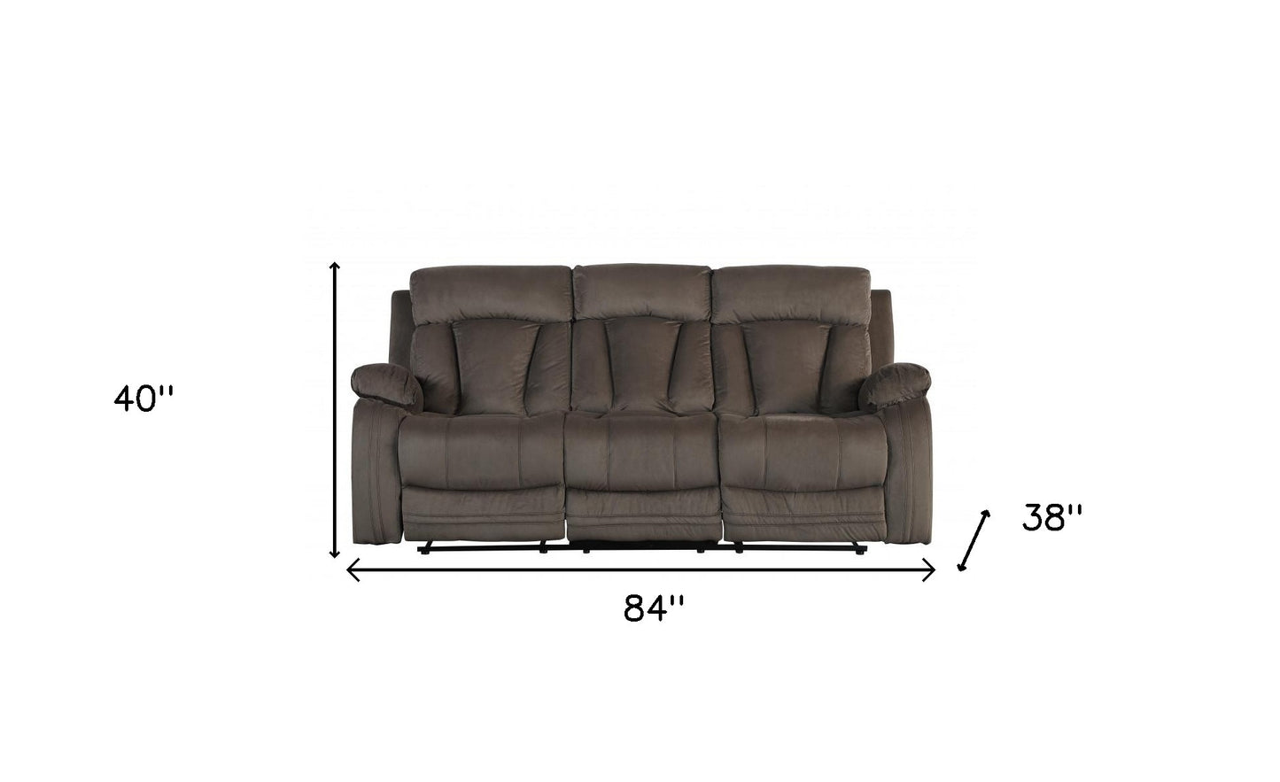 Modern Brown Fabric Sofa