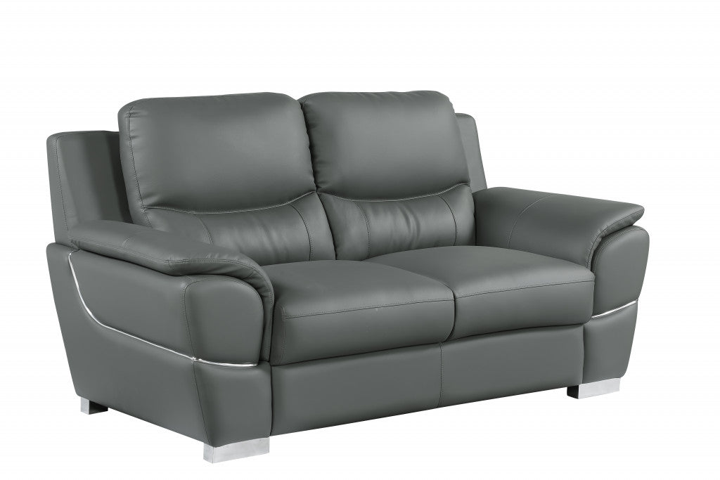Faux Leather Love Seat