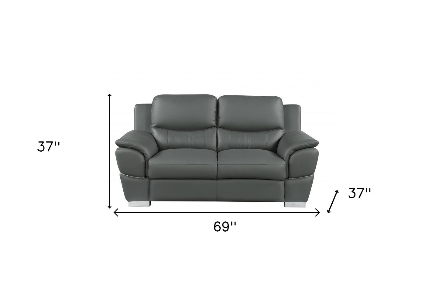 Faux Leather Love Seat
