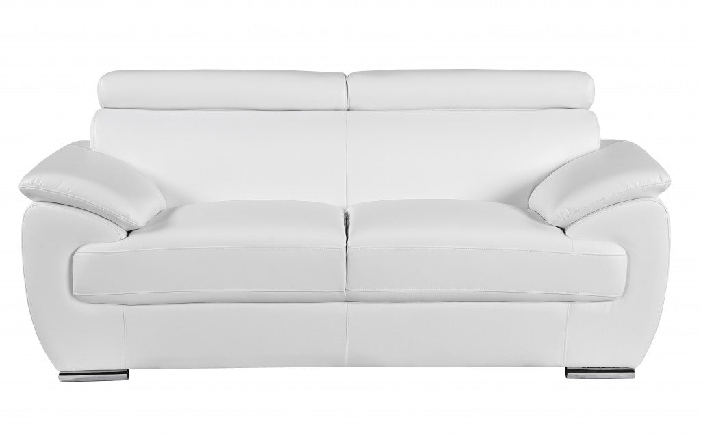 Faux Leather Loveseat