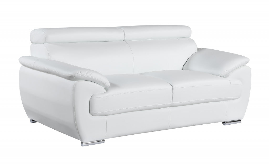 Faux Leather Loveseat