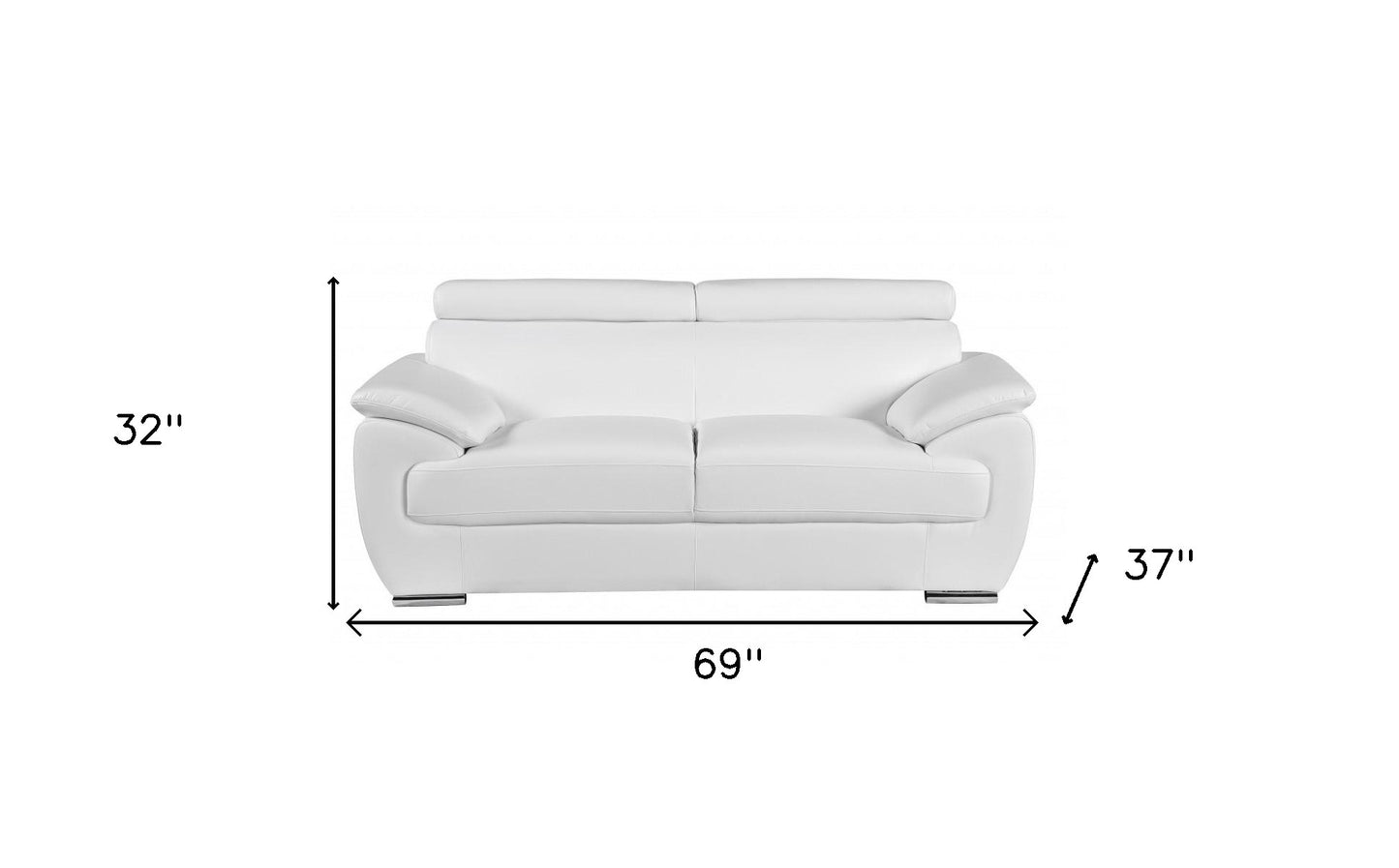 Faux Leather Loveseat