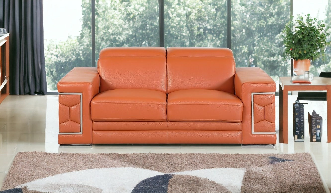 Genuine Leather Love Seat