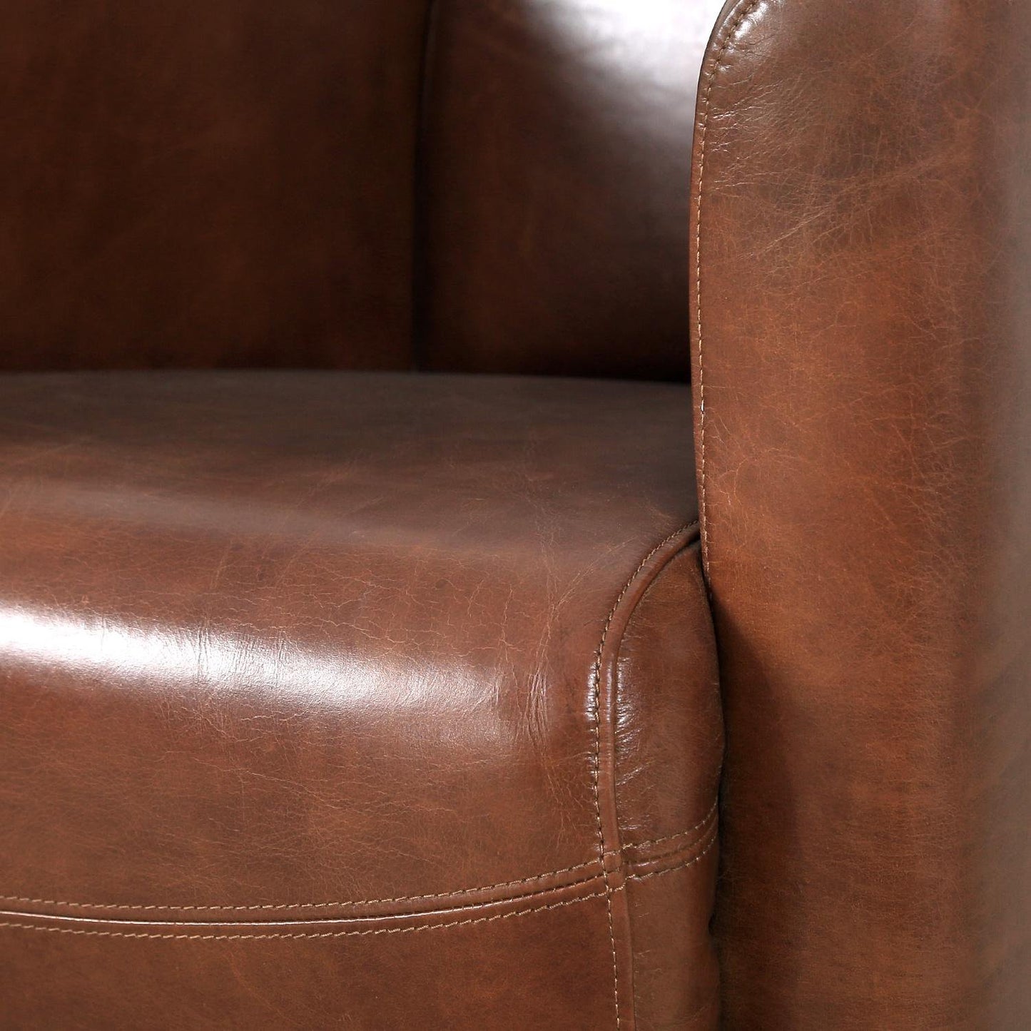 Madison Top Grain Leather Upholstered Armchair