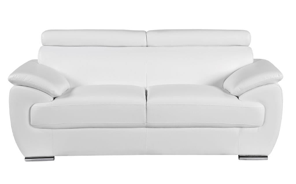 Two Piece Indoor Genuine Leather Five Person Seating Set