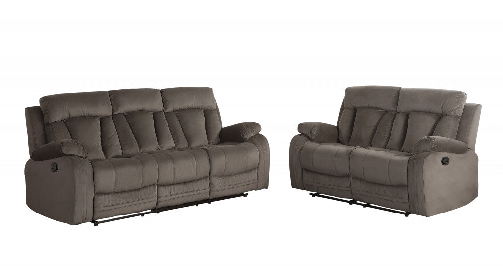 Two Piece Indoor Microsuede Five Person Seating Set