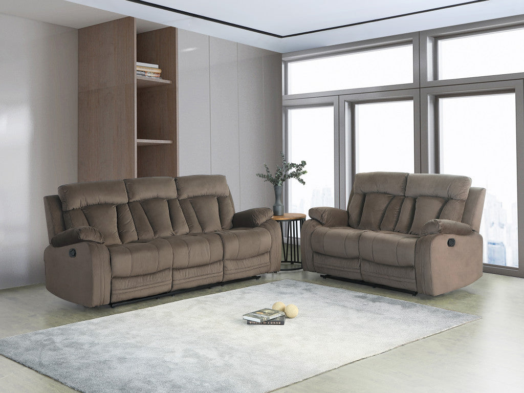 Two Piece Indoor Microsuede Five Person Seating Set