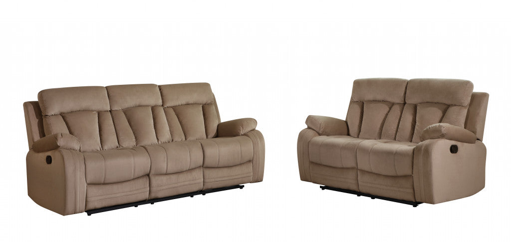 Two Piece Indoor Microsuede Five Person Seating Set