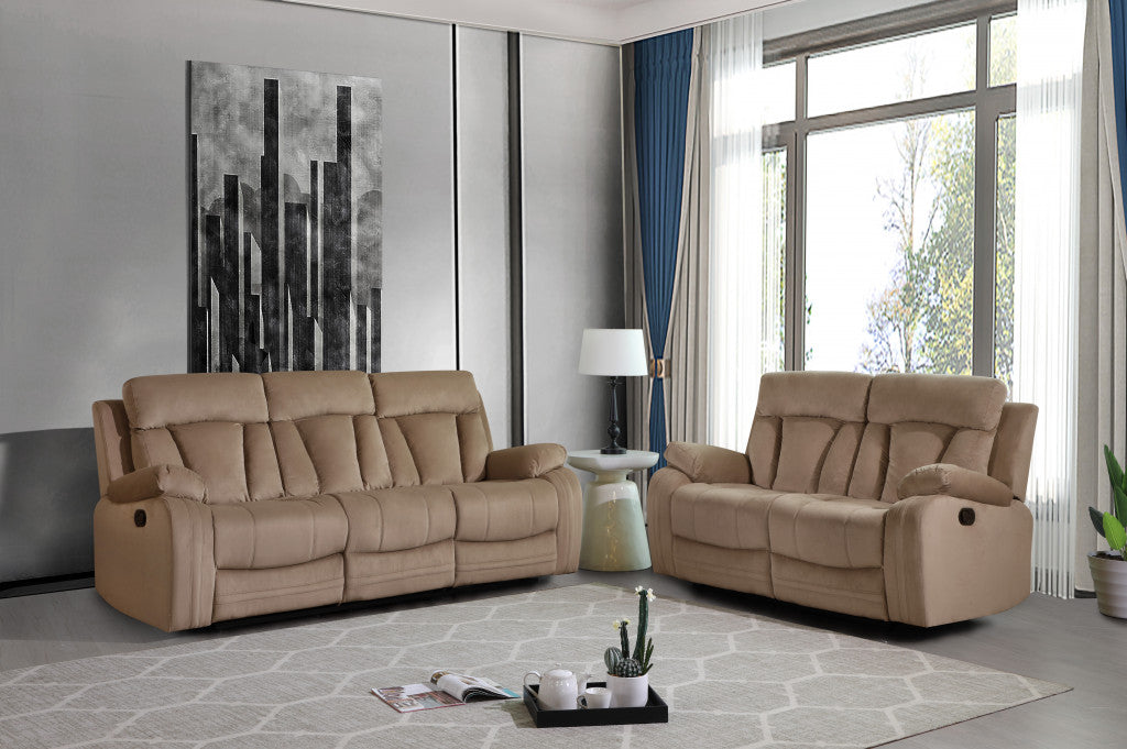 Two Piece Indoor Microsuede Five Person Seating Set