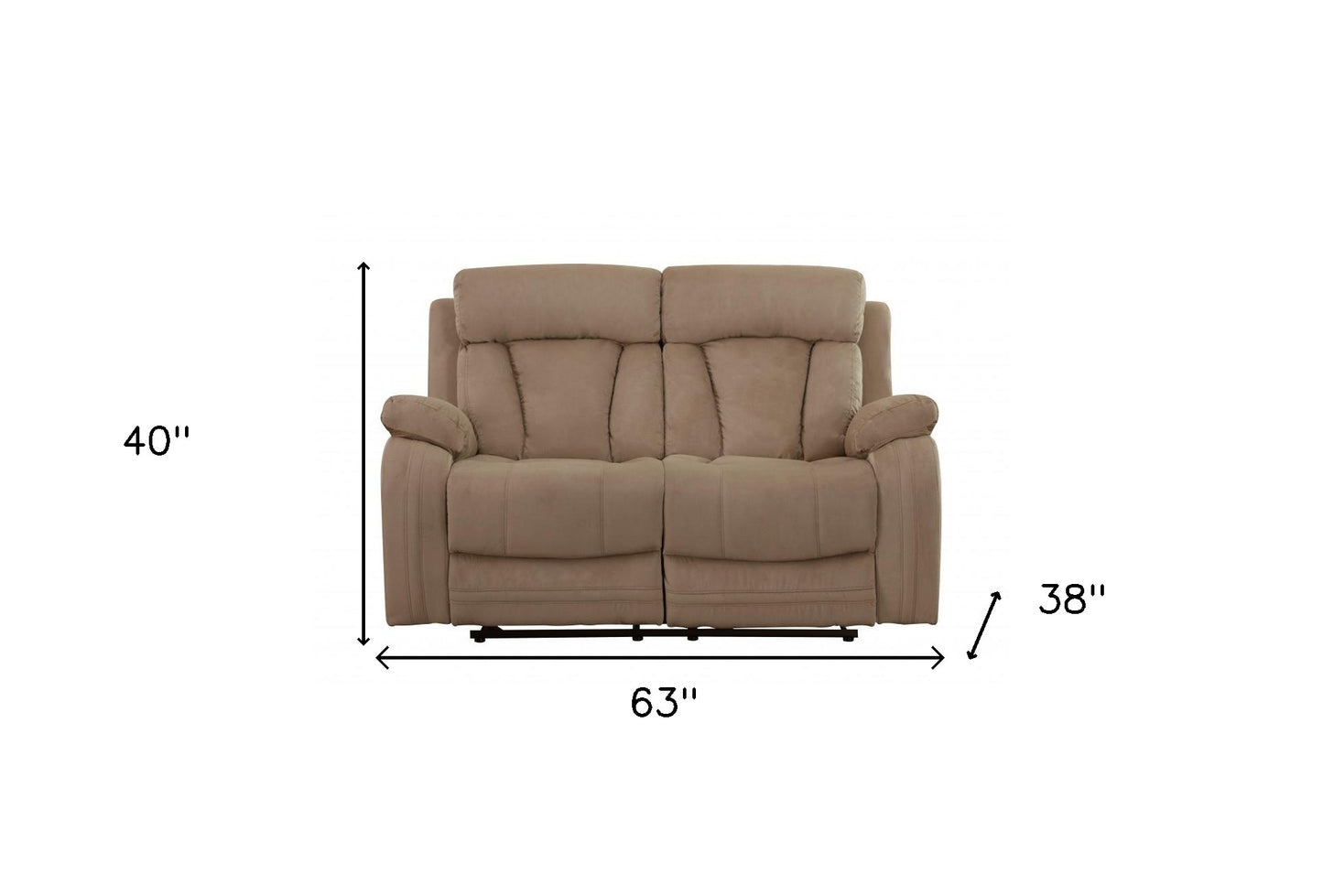 Two Piece Indoor Microsuede Five Person Seating Set