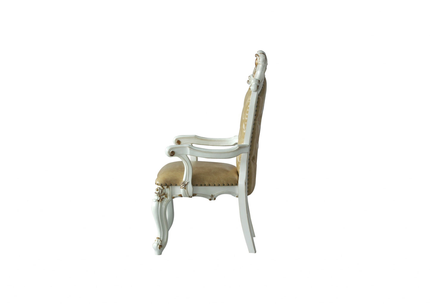 Set of Two Faux Leather Tufted Side Chair