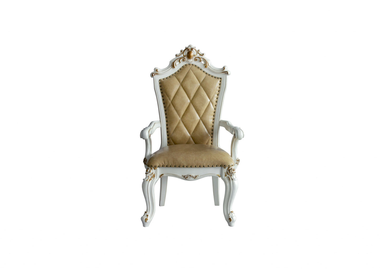 Set of Two Faux Leather Tufted Side Chair