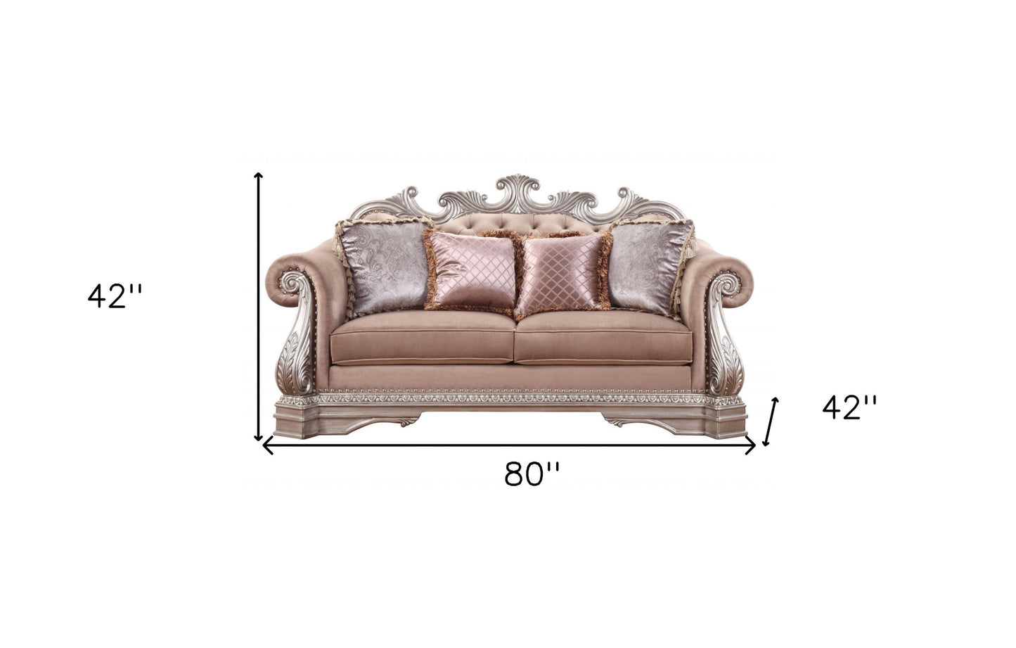 Velour Loveseat and Toss Pillows