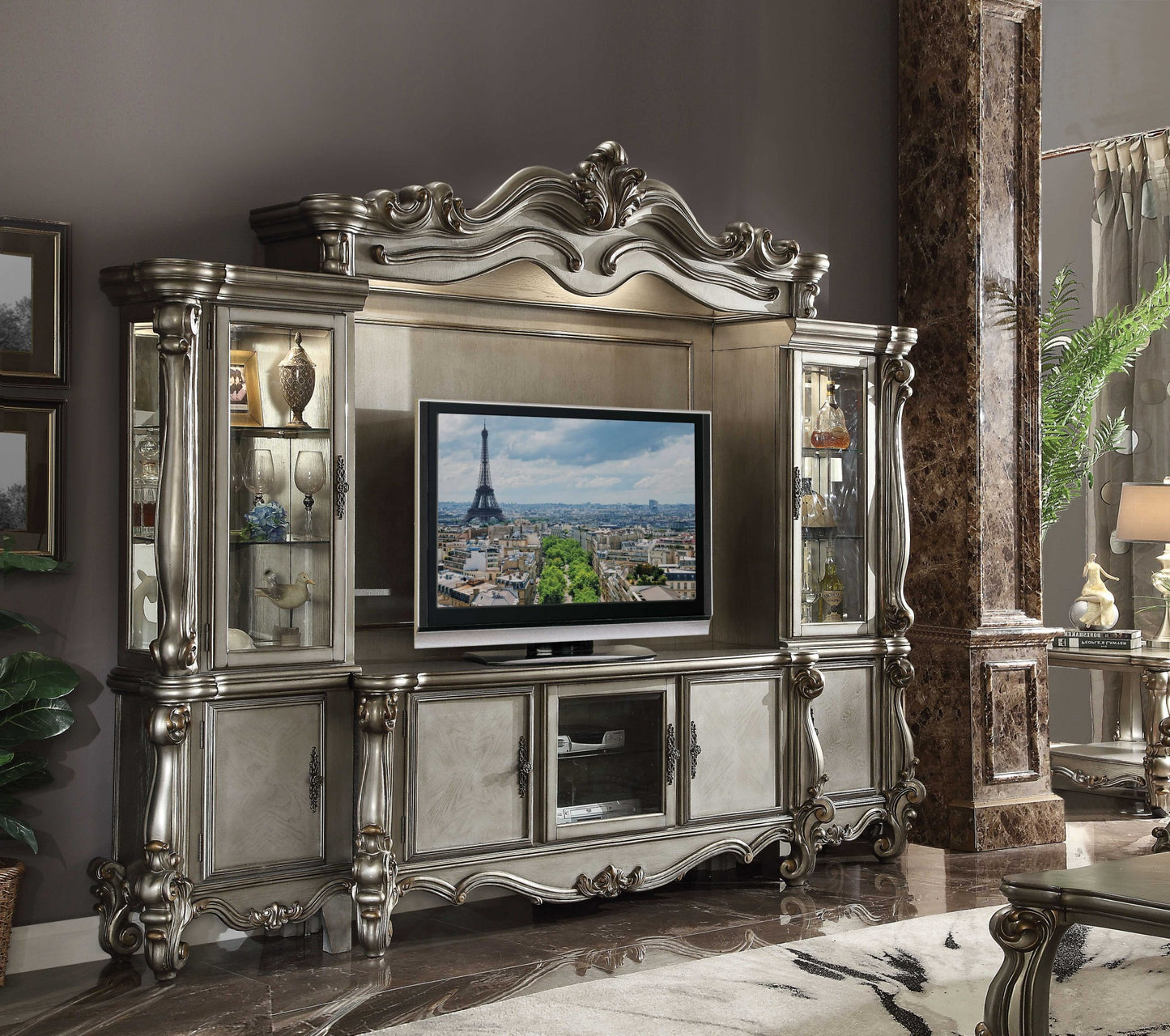 Solid Wood Floating Mount Entertainment Center