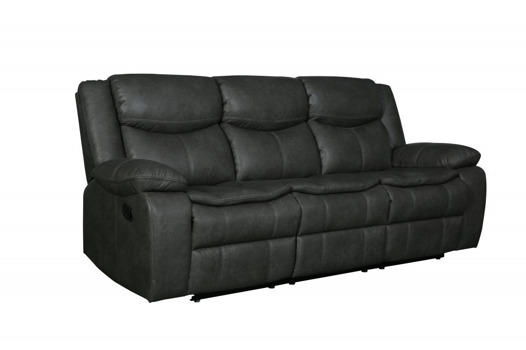 Faux Leather Sofa with Black Legs