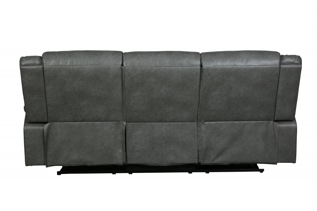 Faux Leather Sofa with Black Legs