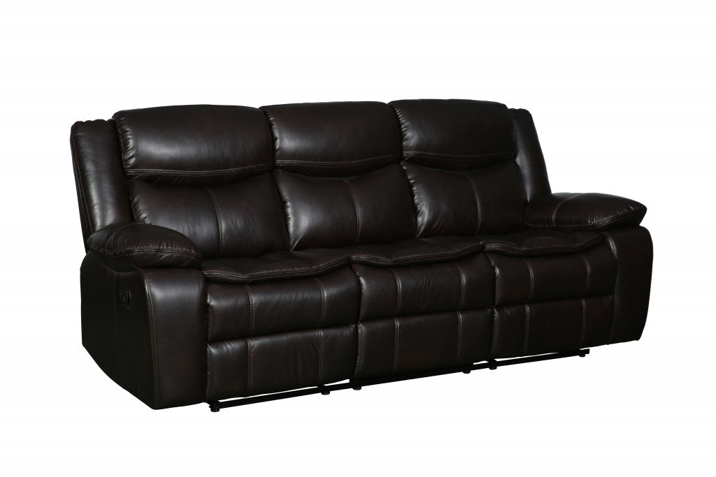 Faux Leather Sofa with Black Legs