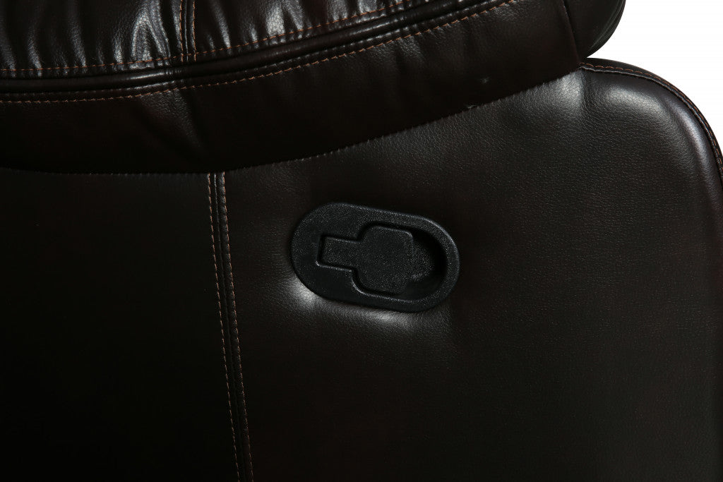 Faux Leather Sofa with Black Legs