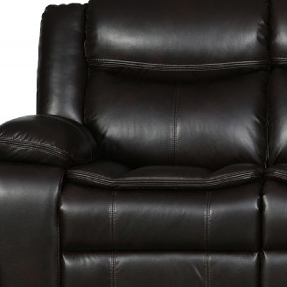 Faux Leather Sofa with Black Legs