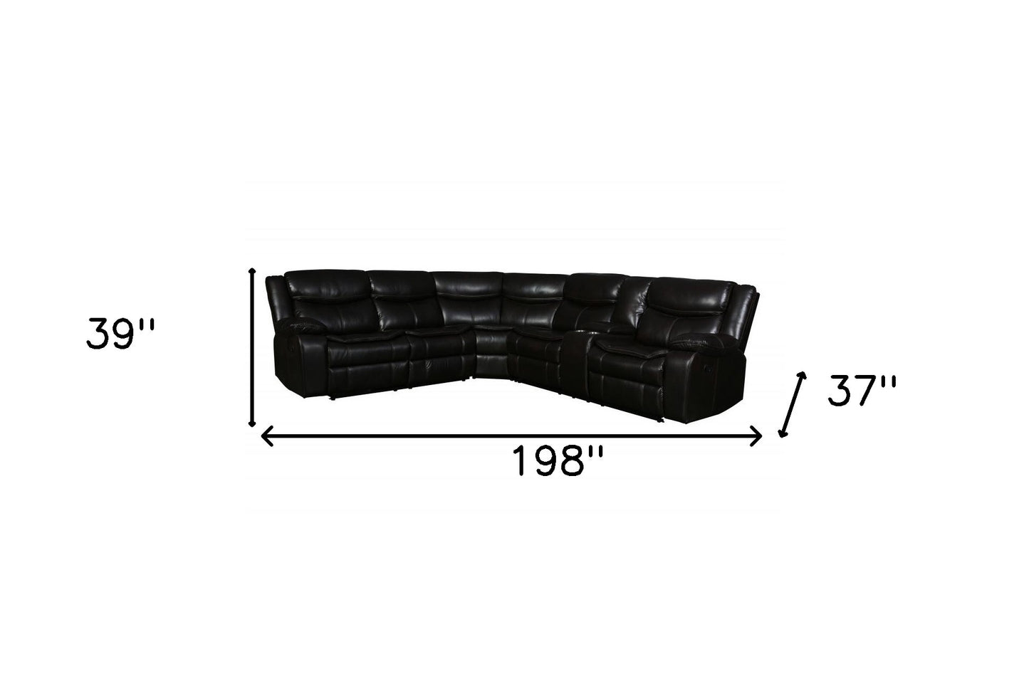 Polyester Blend Reclining U Shaped Three Piece Corner Sectional with Console
