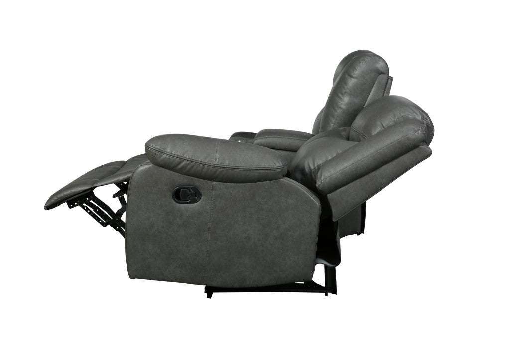 Polyester Blend Reclining U Shaped Three Piece Corner Sectional with Console