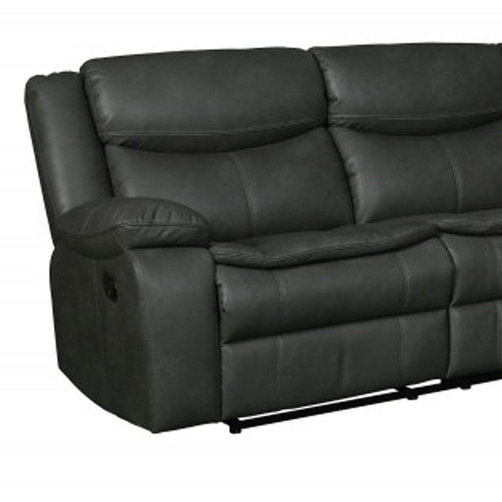 Polyester Blend Reclining U Shaped Three Piece Corner Sectional with Console