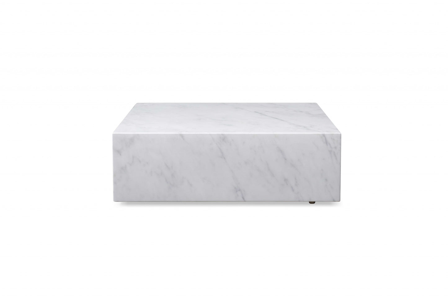 Genuine Marble and Brass Square Coffee Table