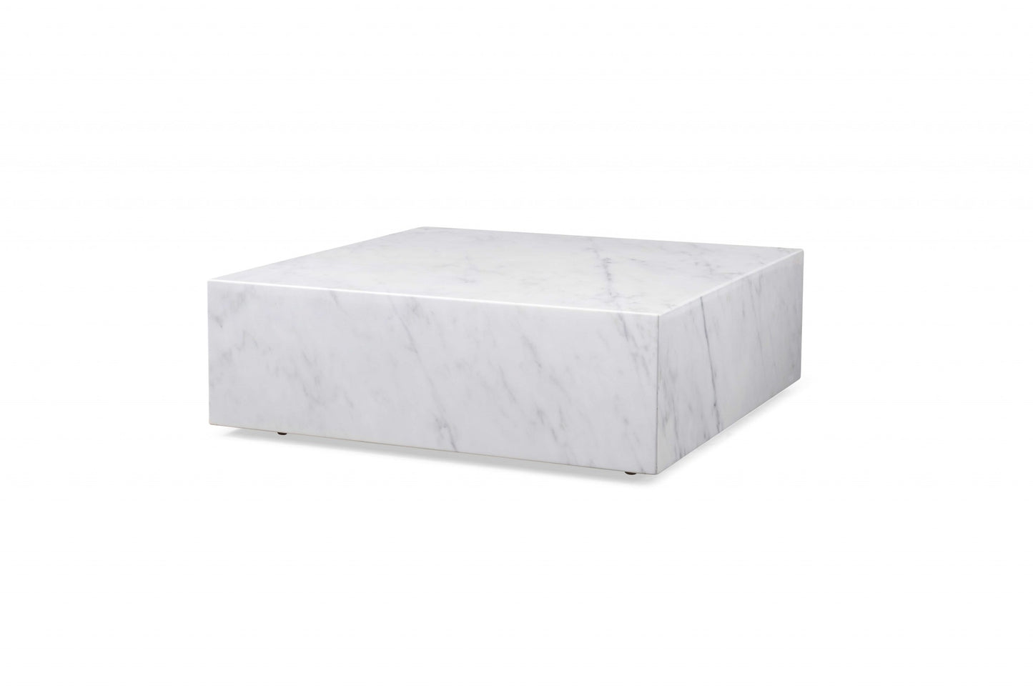 Genuine Marble and Brass Square Coffee Table