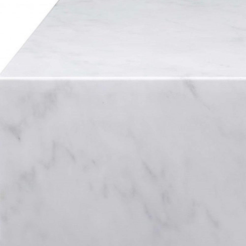 Genuine Marble and Brass Square Coffee Table