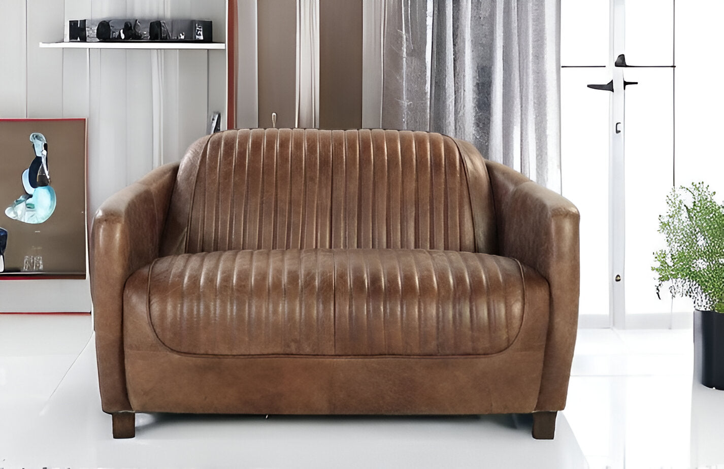 Leather Loveseat