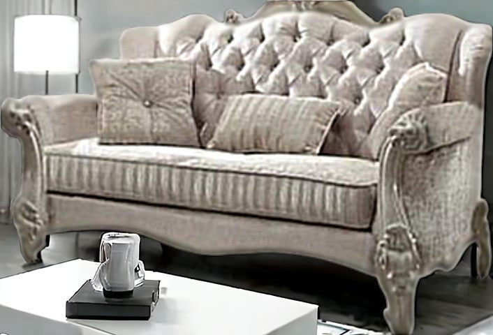 Chesterfield Loveseat and Toss Pillows