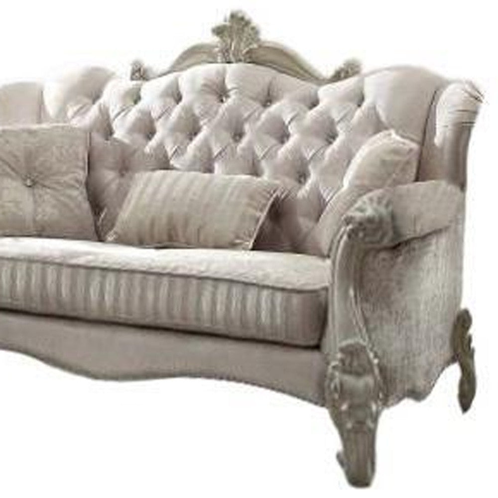 Chesterfield Loveseat and Toss Pillows