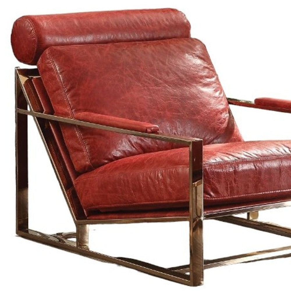 Top Grain Leather Arm Chair