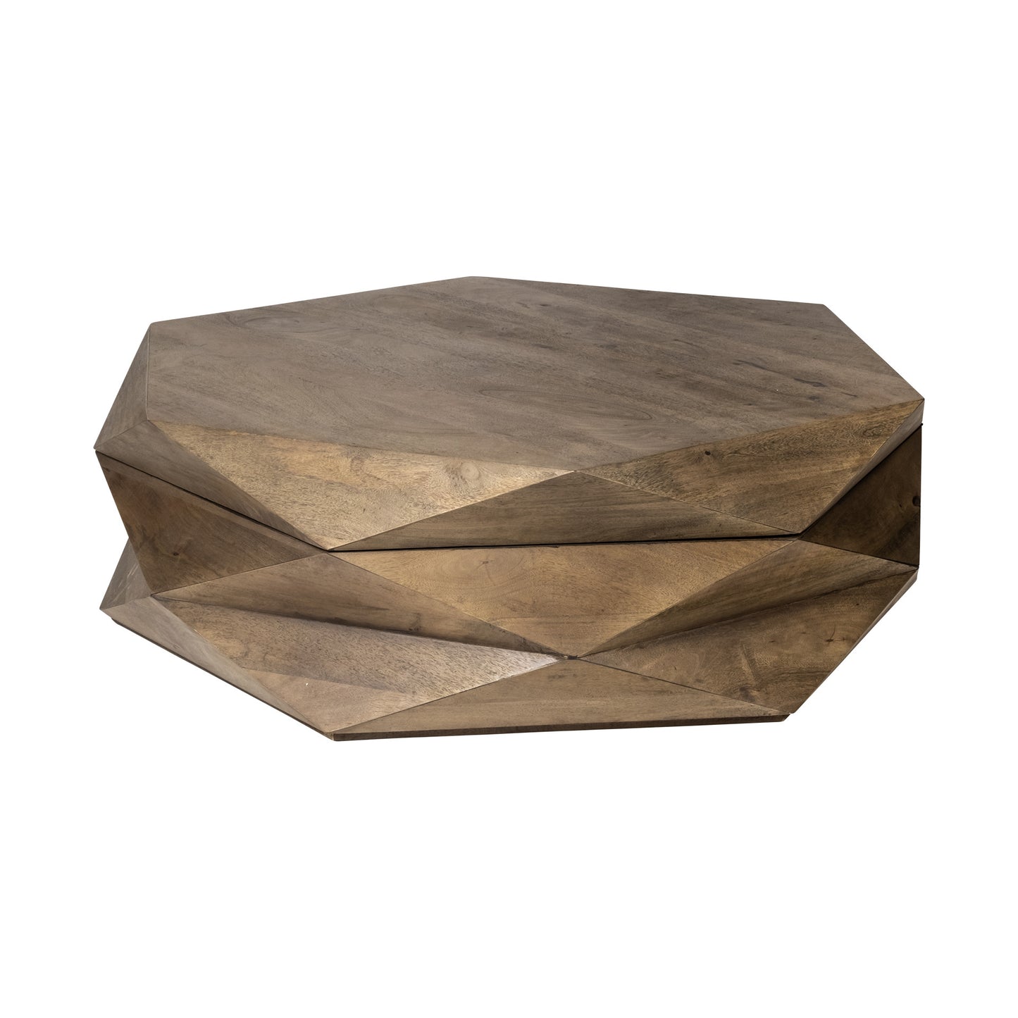 Wood Hexagon Coffee Table