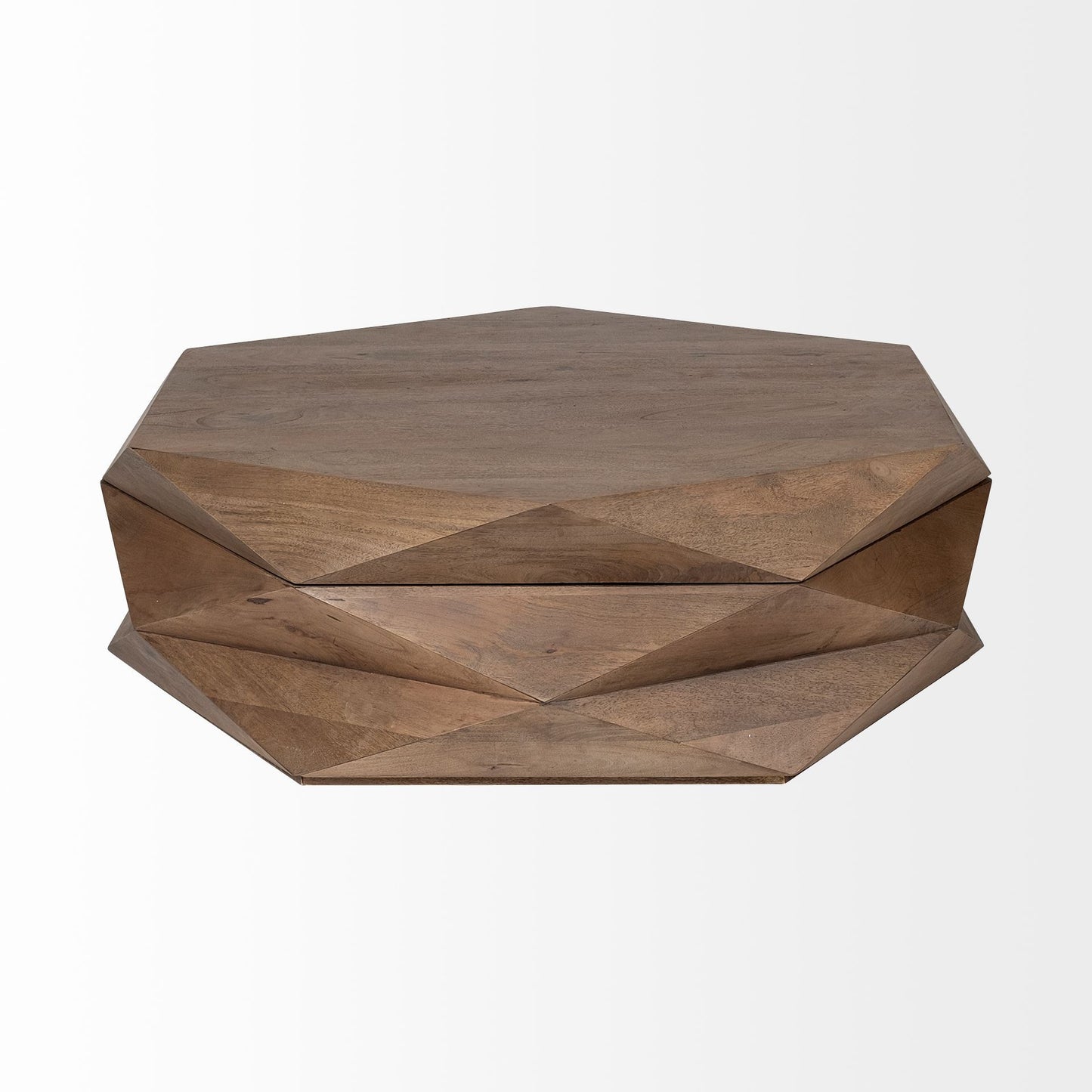 Wood Hexagon Coffee Table