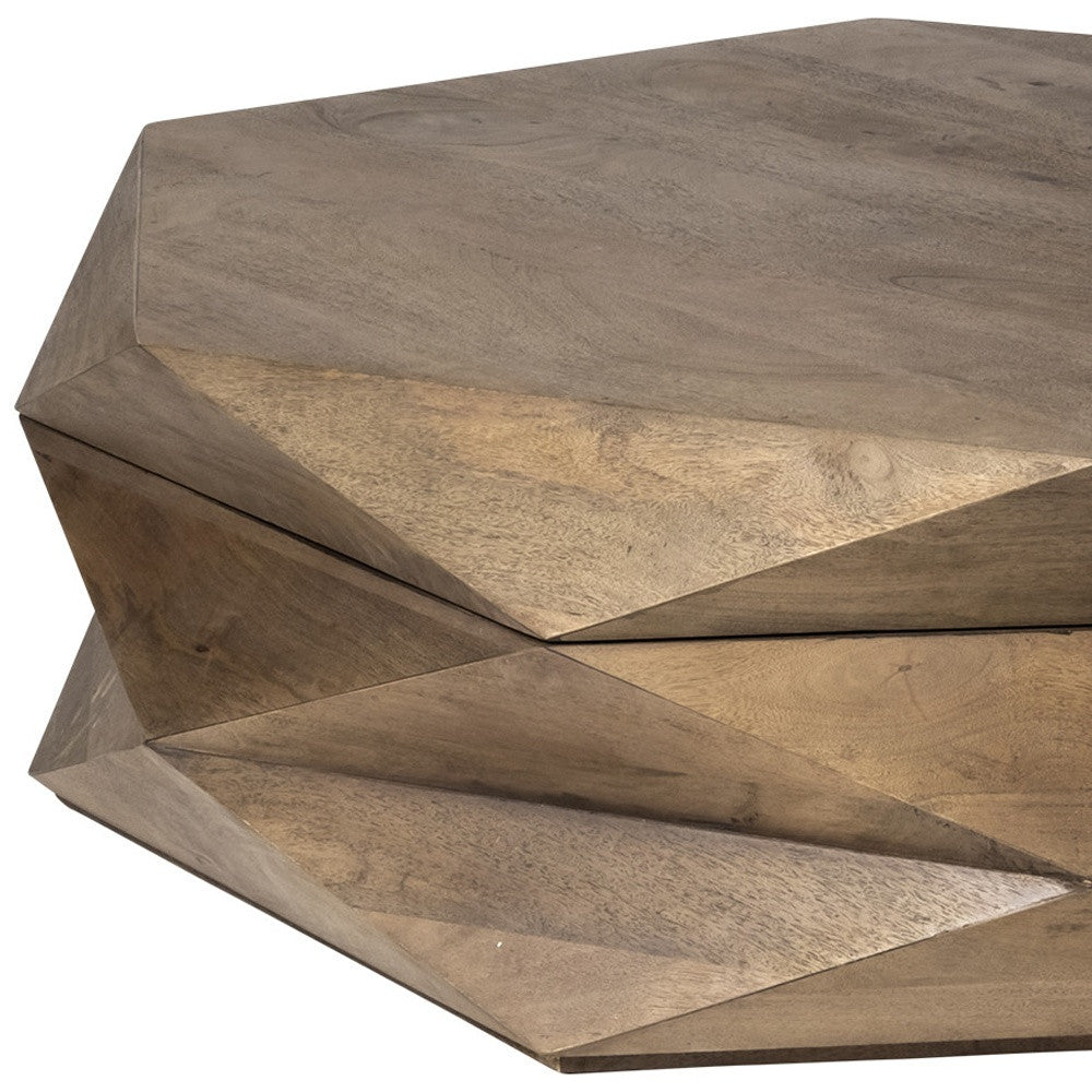 Wood Hexagon Coffee Table